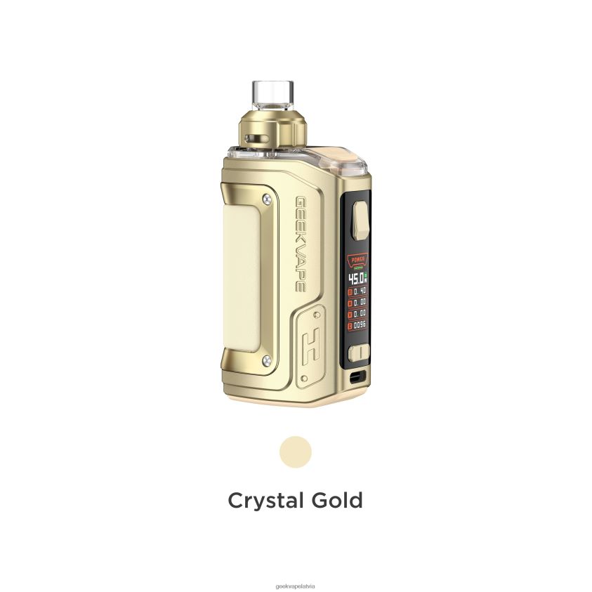 Geekvape h45 (aegis hero 2) pod mod komplekta kristāla izdevums kristāla zelts 488BF2141- Geekvape Latvija