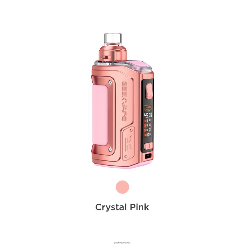 Geekvape h45 (aegis hero 2) pod mod komplekta kristāla izdevums kristālrozā 488BF2140- Geek Bar Shop