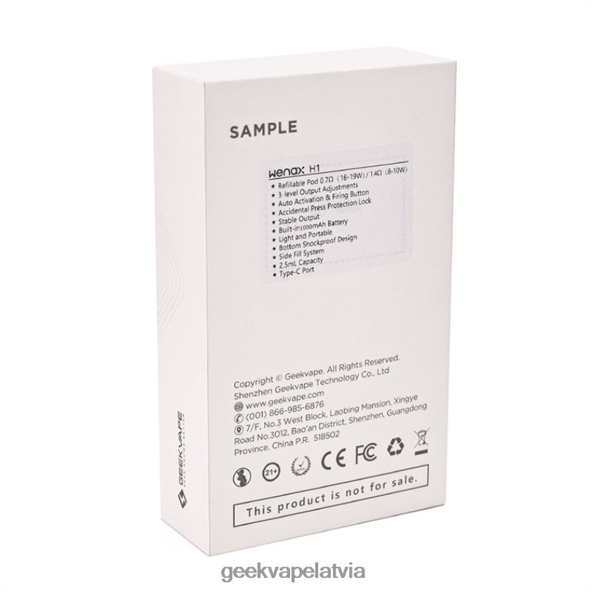 Geekvape wenax h1 sākuma komplekts 1000mah zils 488BF2111- Geekvape Latvija