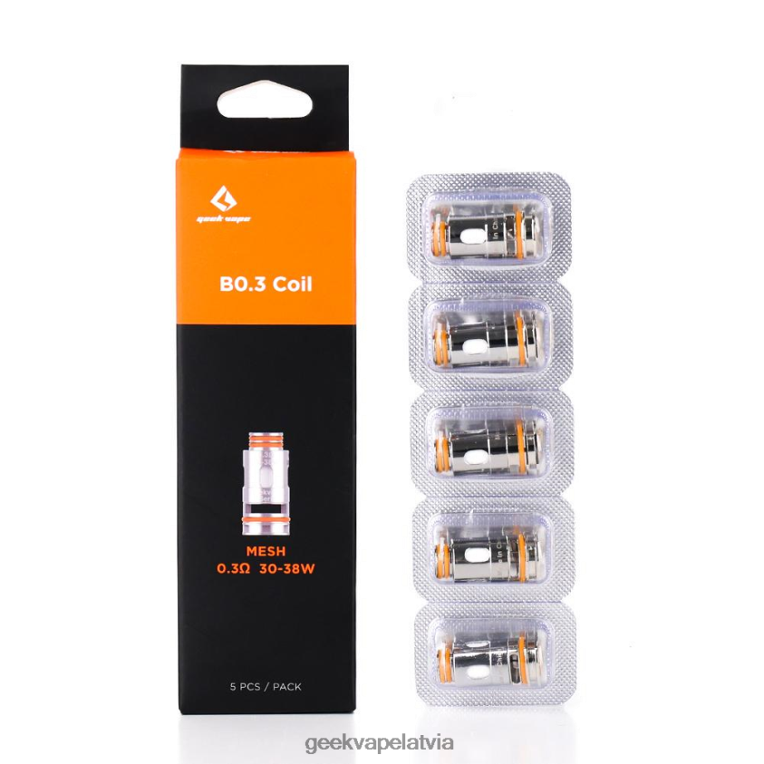 Geekvape 5gab/iepakojumā b sērijas spole b0,3 omi 488BF28- Geek Bar Cena